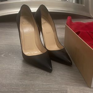 Christian Louboutin So Kate 120 Nappa Leather Pointed Toe Stiletto Pumps Black